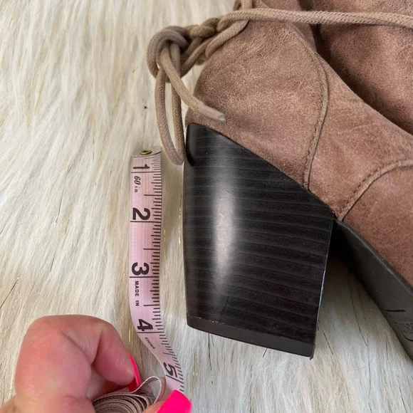 Dolce By Mojo Moxy Womens Ankle Boots Booties Brown Taupe Zipper High 10 W - Picture 7 of 9